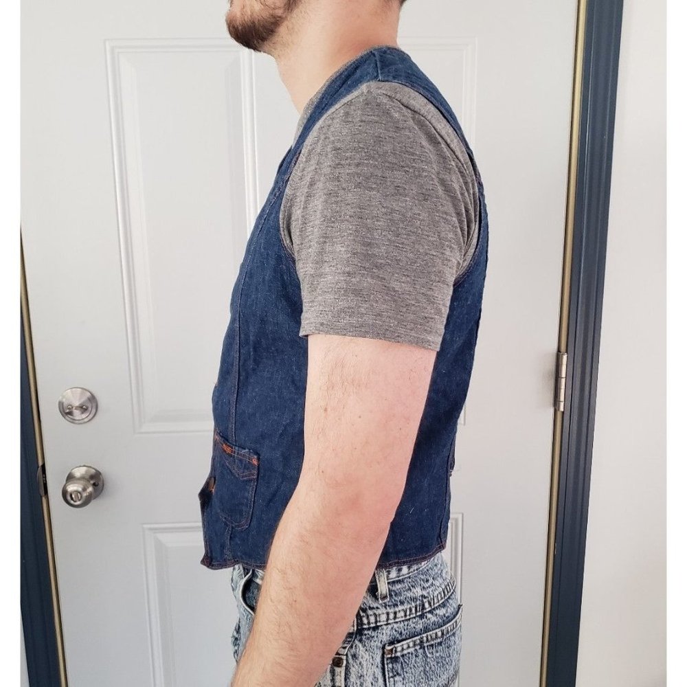70s/80s Wrangler Wrapid Transit Denim Vest - image 2